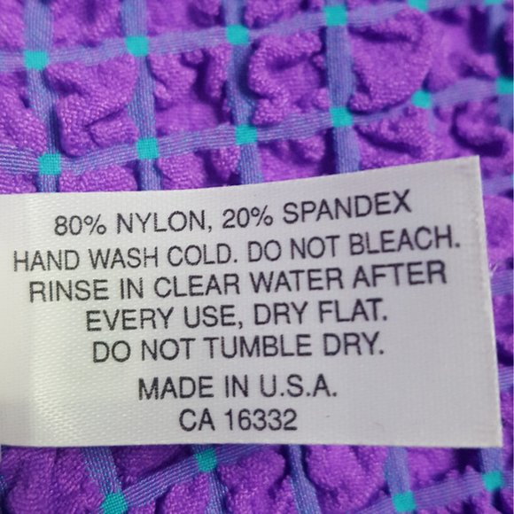 Bendigo Women's Swimsuit One Piece Purple size 9/10 Made in USA - Picture 7 of 9